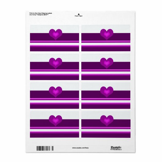 Étiquette Violet vibrant (Feuille entière)