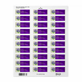 Étiquette Violettes et papillons (Feuille entière)