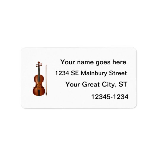 Étiquette VIolin et arc graphique réaliste (Devant)