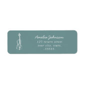 Étiquette Violon Élégant Script Musique Enseignant Moderne B (Devant)