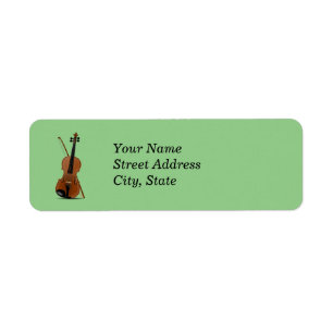 Étiquette Violon et modèle de cordes, personnalisation