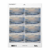 Étiquette Virginia Beach Sunrise (Feuille entière)