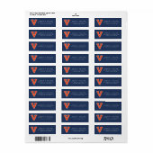 Étiquette Virginia Cavaliers | Diplômé (Feuille entière)