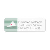 Étiquette Virginia Map Accueil Amour de l'État avec le coeur (Devant)