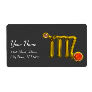 Étiquette VIRGO ZODIAC ANNIVERSAIRE JEWEL GRAY AGATE Gold