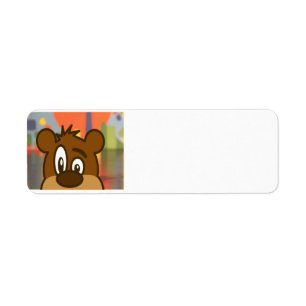 Étiquette Visage d'ours Brown