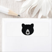 Étiquette Visage d'ours noir (En situation)