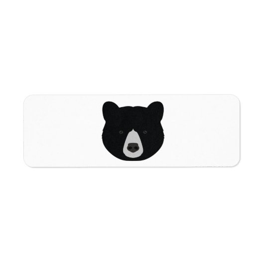 Étiquette Visage d'ours noir (Devant)