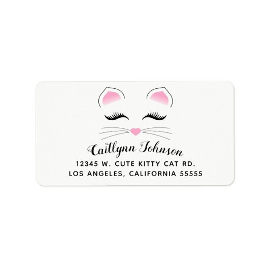 Étiquette Visage du chat Glam (Devant)