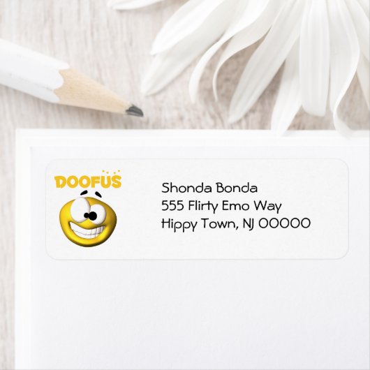 Étiquette Visage fou de Dous (En situation)