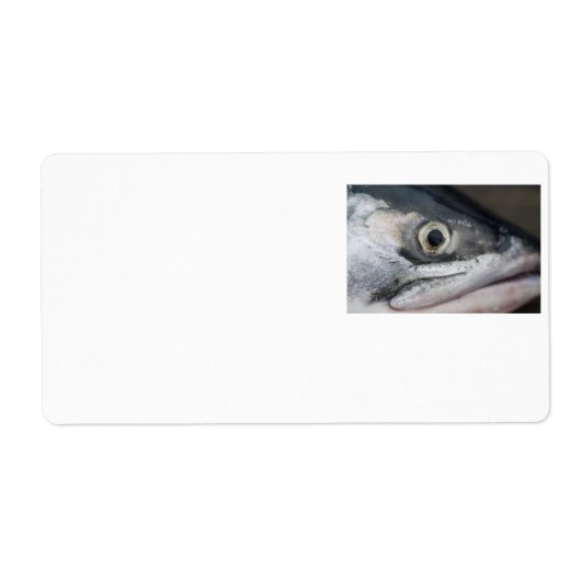 Étiquette Visage Saumon argenté (Devant)