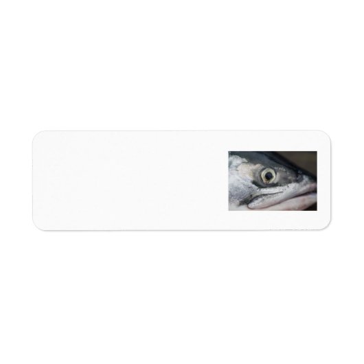 Étiquette Visage Saumon argenté (Devant)