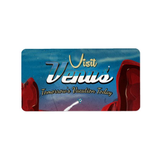 Étiquette Visite du Poster vintage Vénus (Devant)