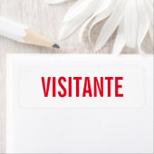 ÉTIQUETTE VISITEUR (En situation)