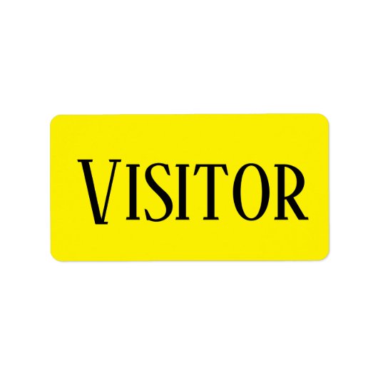 Étiquette visiteur (Devant)