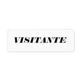 ÉTIQUETTE VISITEUR (Devant)