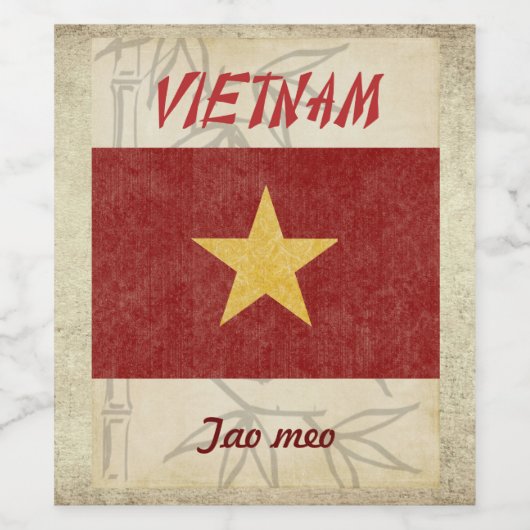 Étiquette viticole du Vietnam (Étiquettes simples)