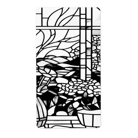 Étiquette Vitraux de jardin (Devant)