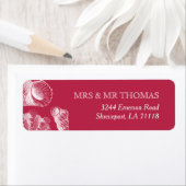 Étiquette Viva Magenta Sea Shell Beach Adresse de retour (En situation)