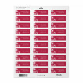 Étiquette Viva Magenta Sea Shell Beach Adresse de retour (Feuille entière)