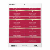 Étiquette Viva magenta Simple produit de coeur blanc moderne (Feuille entière)