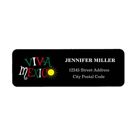 Étiquette Viva Mexico (Devant)