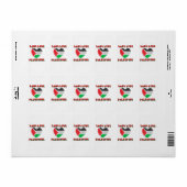 Étiquette Vive la Palestine (Feuille entière)