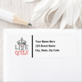 Étiquette Vive la REINE ! (En situation)