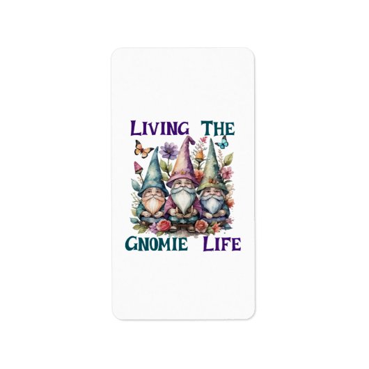 Étiquette Vivre la vie de gnome (Devant)