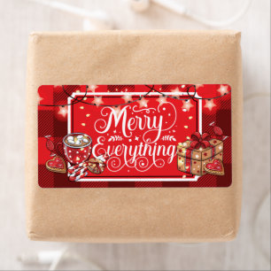 Étiquette voeux de Noël Joyeux tout