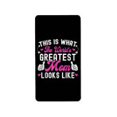 Étiquette Voici à quoi ressemble la maman la plus grande du (Devant)