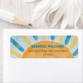 Étiquette Voici le Baby shower Son Blue Rays (En situation)