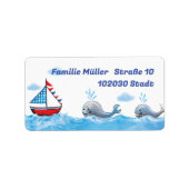 Étiquette Voiliers et baleines | (Devant)