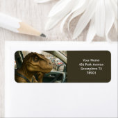 Étiquette Voiture de conduite Imaginaire Dinosaur (En situation)