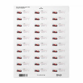 Étiquette Voiture de course de Formule vintage (Feuille entière)