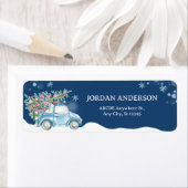 Étiquette Voiture de Noël (En situation)