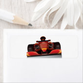 Étiquette Voiture Red Racing (En situation)