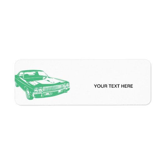 Étiquette Voiture verte (Devant)