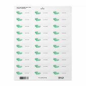 Étiquette Voiture verte (Feuille entière)