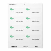 Étiquette Voiture verte (Feuille entière)