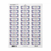 Étiquette Voitures, Camions, Bus (Feuille entière)