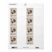 Étiquette "Volaille" (Feuille entière)