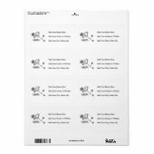 Étiquette Volley-ball de base à bascule masculin (Feuille entière)