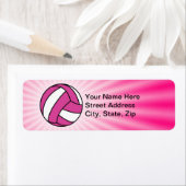 Étiquette Volley-ball rose (En situation)