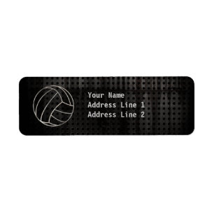 Étiquette Volleyball ; noir Cool