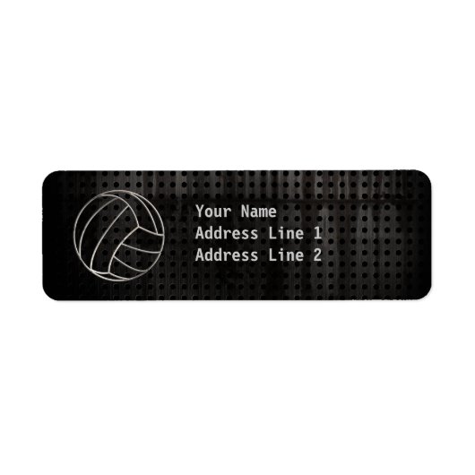 Étiquette Volleyball ; noir Cool (Devant)