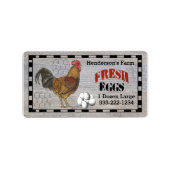 Étiquette Vos oeufs frais de ferme (Devant)