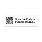 Étiquette Votre conception de code QR (Devant)