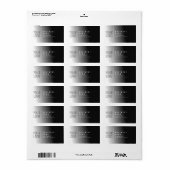 Étiquette Votre logo | Adresse de retour moderne en noir et  (Feuille entière)