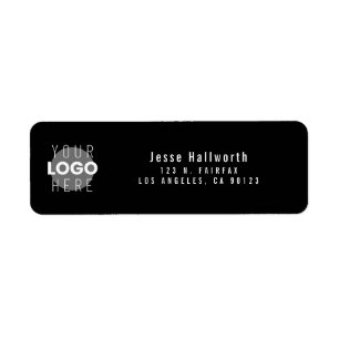 Étiquette Votre logo Adresse de retour simple moderne